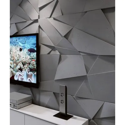 Zdjęcie 120x60 cm VT - PB05 (S50 jasny szary - mysi) KRYSZTAŁ - panel dekor 3D beton architektoniczny LOSOWY