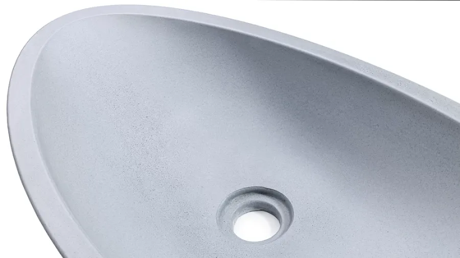 obrazek 4 Elegancka umywalka 60 cm ORION BASIC – jasnoszary, bez dekoru, lakier matowy
