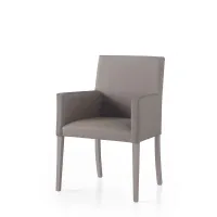 Zdjęcie Elegancki fotel tapicerowany w kolorze szarym - Zanini
