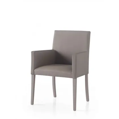 Zdjęcie Elegancki fotel tapicerowany w kolorze szarym - Zanini