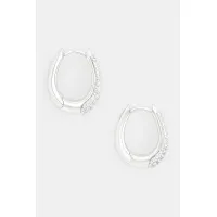 Zdjęcie Tom Wood kolczyki srebrne Liz Hoops Pave 100607