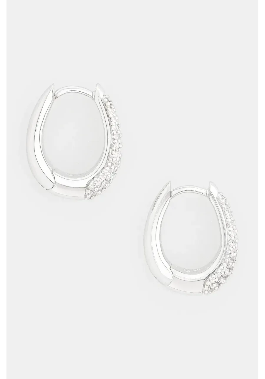 obrazek 1 Tom Wood kolczyki srebrne Liz Hoops Pave 100607