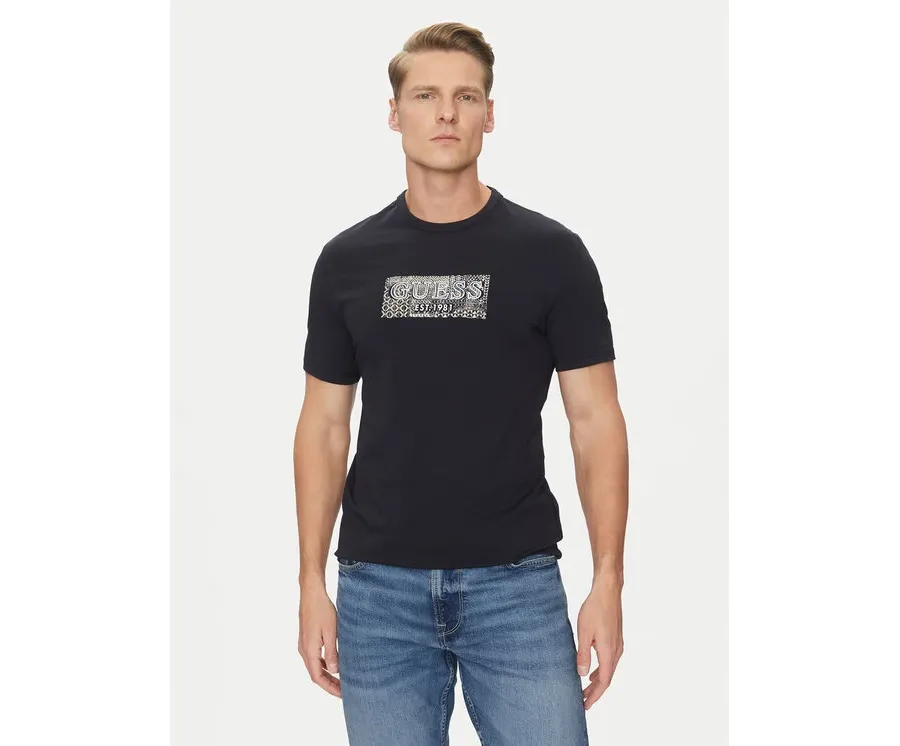 obrazek 1 Guess T-Shirt M5GI19 J1314 Granatowy Regular Fit