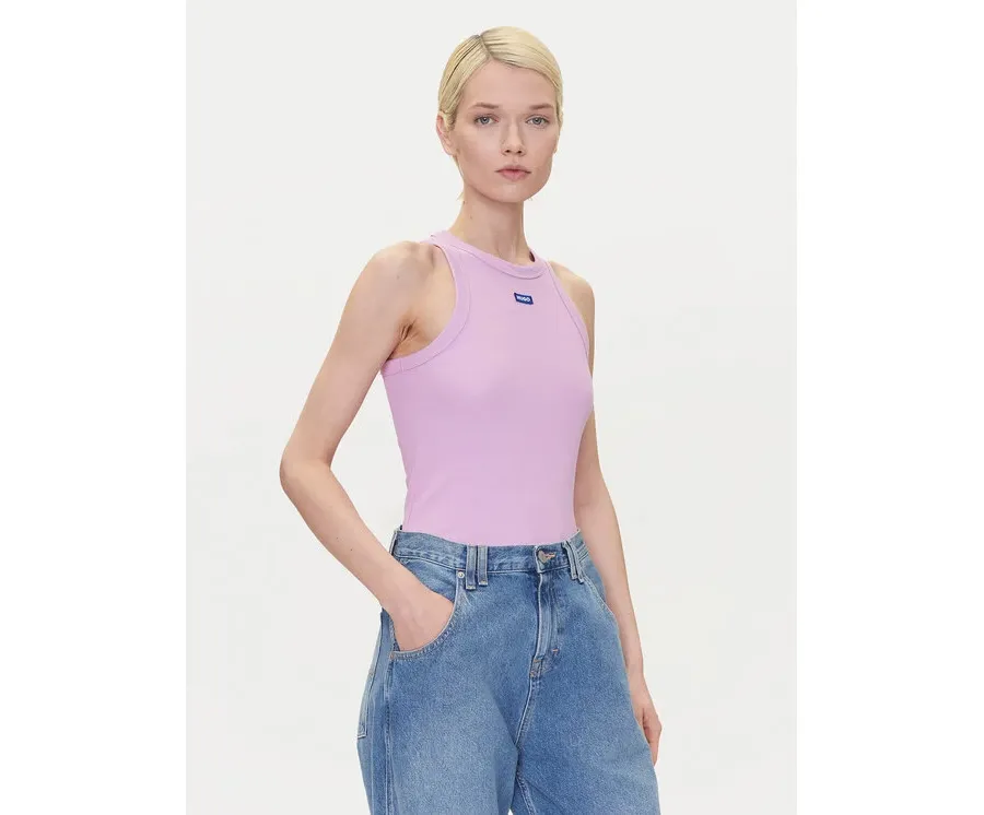 obrazek 1 HUGO Top 50508857 Różowy Slim Fit