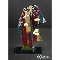 Picture Abstract pop art Picasso in Murano glass