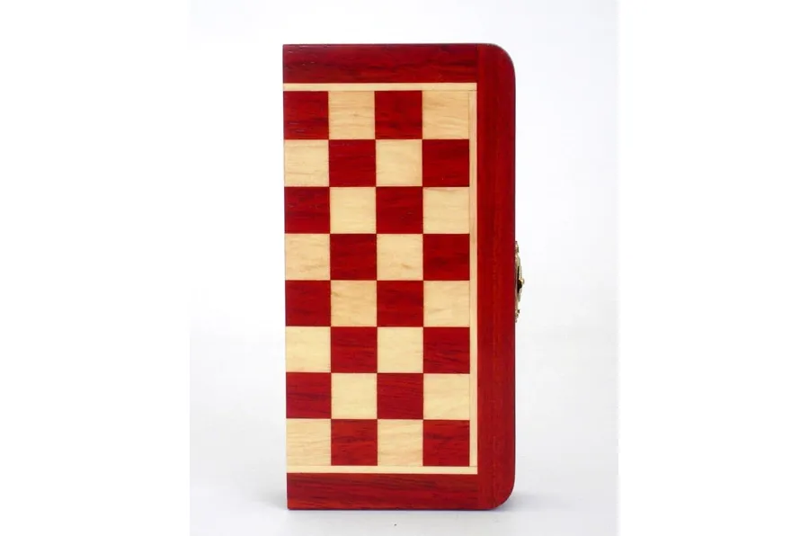 obrazek 2 Plansza i magnetyczne bierki szachowe, 19x19cm bordo