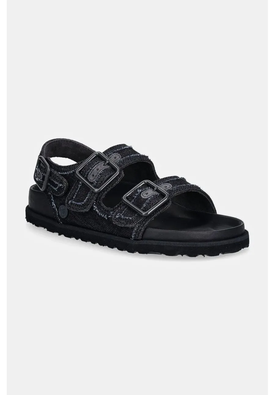 obrazek 1 Birkenstock 1774 sandały Milano Stone Washed Denim damskie kolor granatowy 1028705