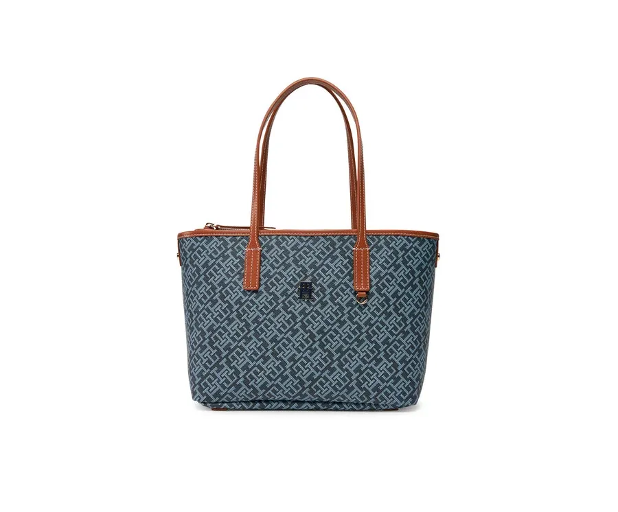 obrazek 1 Tommy Hilfiger Torebka Th Monoplay Leather Mini Tote AW0AW17415 Granatowy