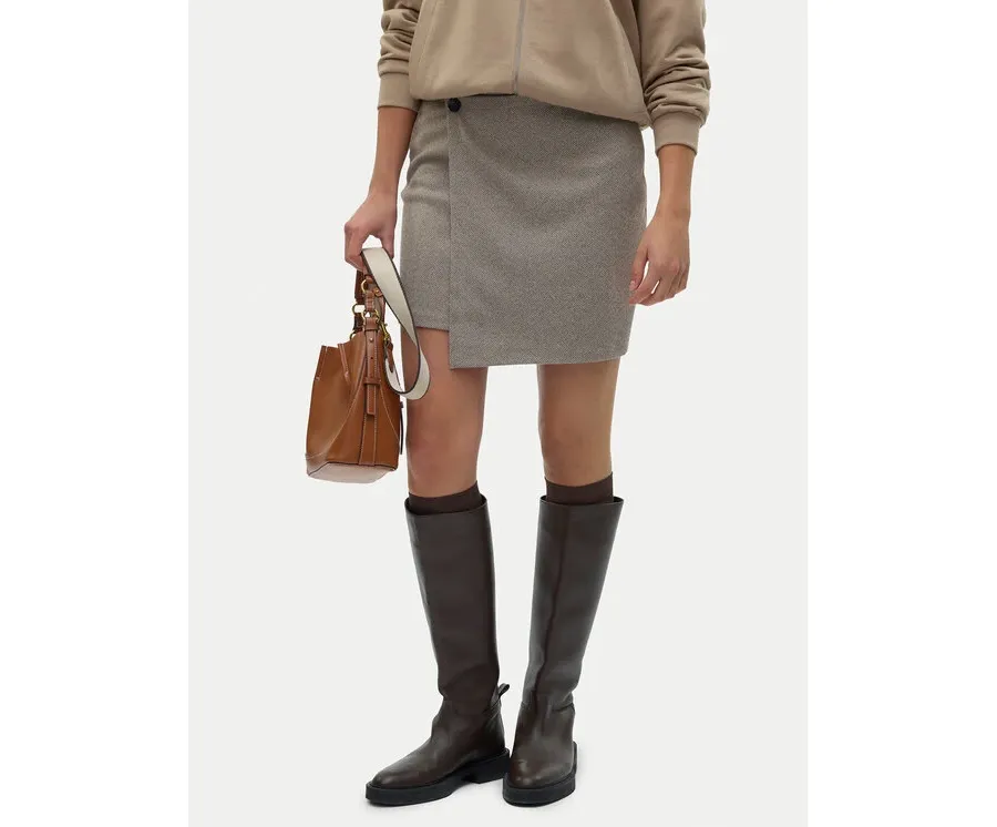 obrazek 1 Vero Moda Spódnica mini Kawi 10319663 Beżowy Regular Fit