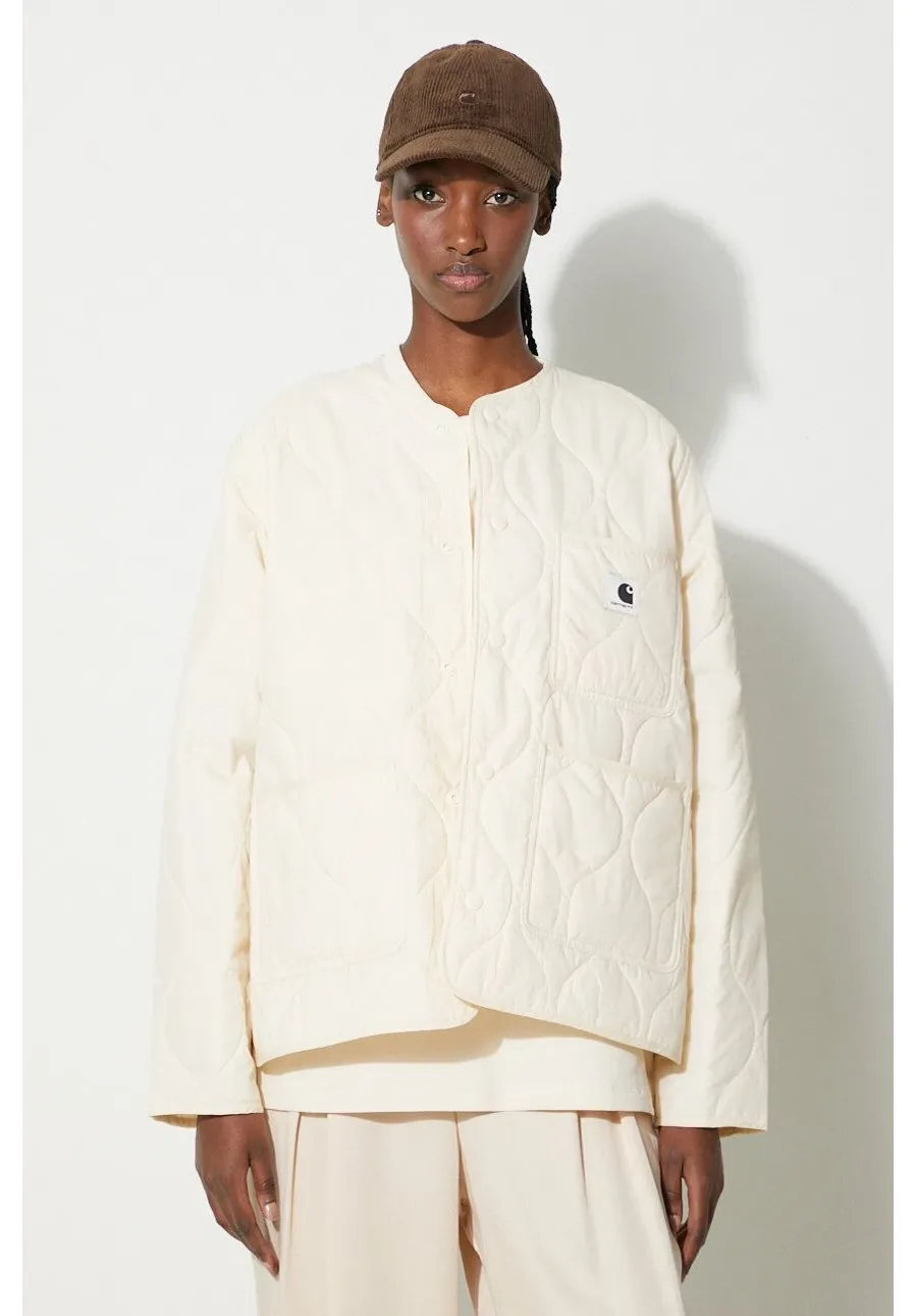 obrazek 1 Carhartt WIP kurtka Skyler Liner damska kolor beżowy przejściowa oversize I031602.05XX