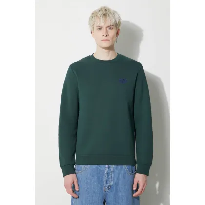 Zdjęcie A.P.C. bluza bawełniana Sweat Rider męska kolor zielony gładka COGVG.H27699.KAG