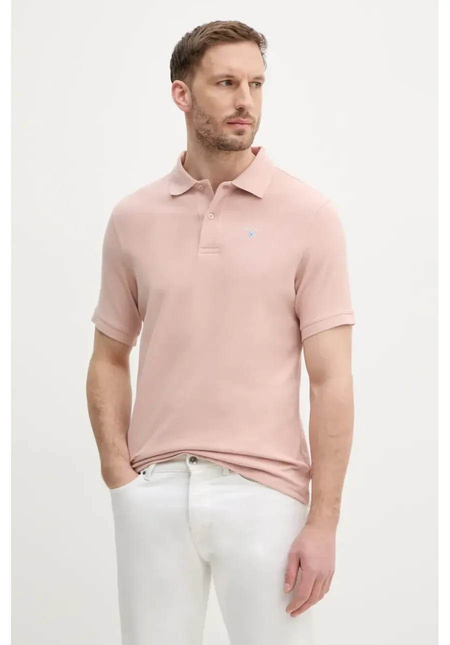 obrazek 1 Barbour polo bawełniane kolor różowy gładki