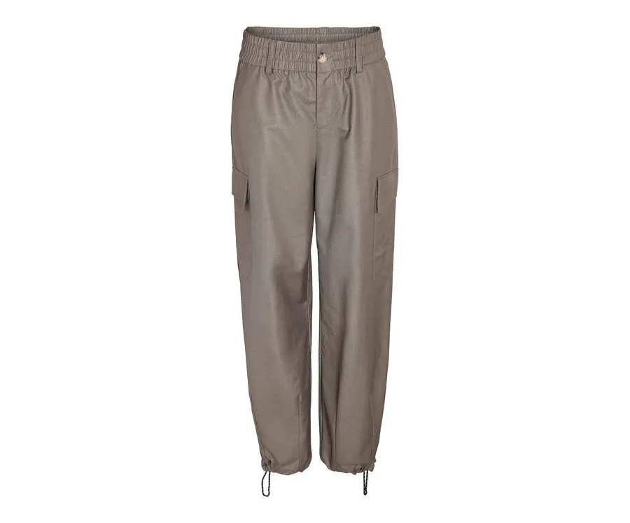 obrazek 1 Noisy May Spodnie materiałowe 27028038 Brązowy Cargo Fit