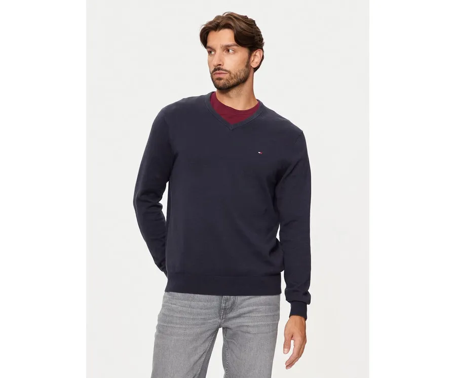 obrazek 1 Tommy Hilfiger Sweter Essential MW0MW14745 Granatowy Regular Fit