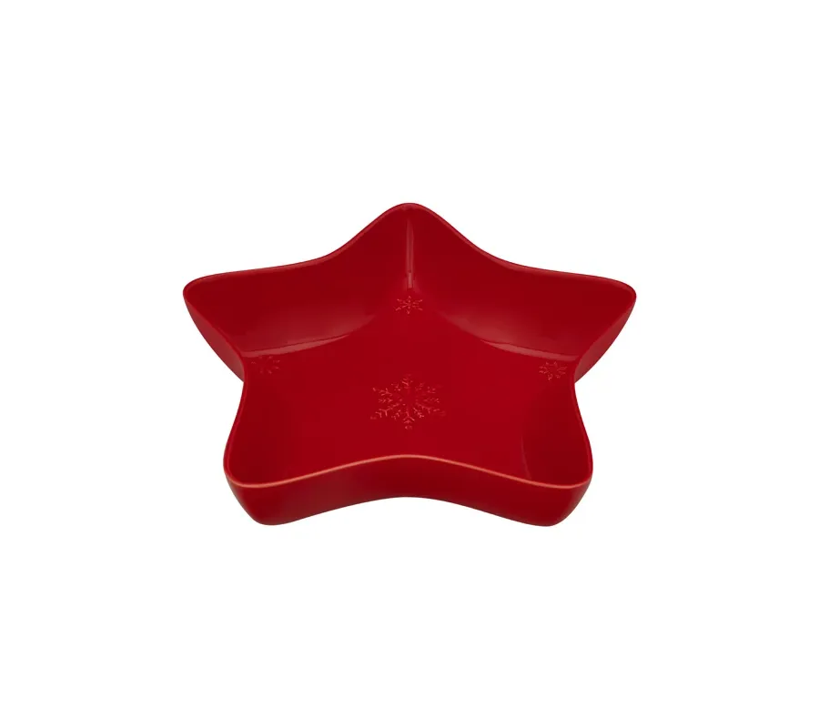 obrazek 1 Czerwona miska ceramiczna w formie gwiazdy - Bordallo Pinheiro