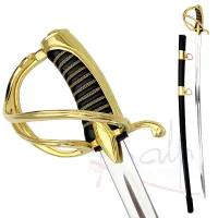 Picture Officer's saber - model F1 with scabbard and 24-carat gold