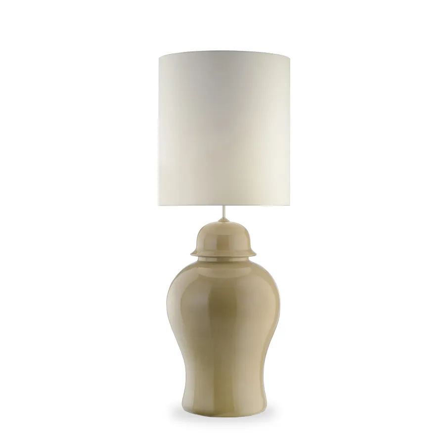 obrazek 1 Lampa stołowa z glazurowanej ceramiki  H.85xL.40xP.40 cm