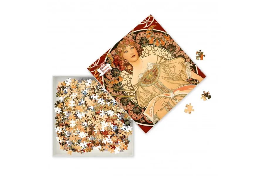 obrazek 2 Puzzle dla dorosłych Alphonse Mucha: Zaduma - Flame Tree Publishing