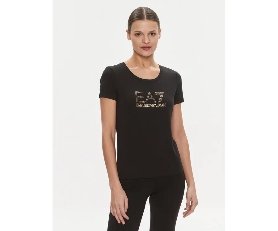 obrazek 1 EA7 Emporio Armani T-Shirt 8NTT67 TJDQZ 1200 Czarny Skinny Fit