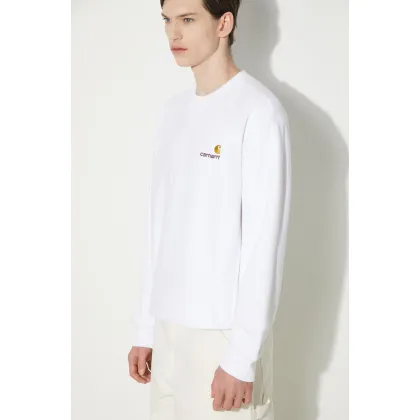 Zdjęcie Carhartt WIP bluza American Script Sweat męska kolor biały gładka I025475.02XX