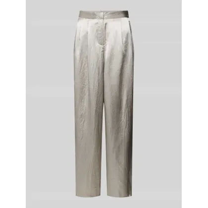Zdjęcie Spodnie materiałowe z szeroką nogawką i efektem metalicznym model ‘SELENE’