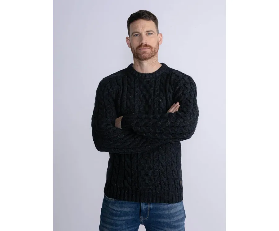 obrazek 1 Petrol Industries Sweter M-3030-KWR247 Granatowy Regular Fit
