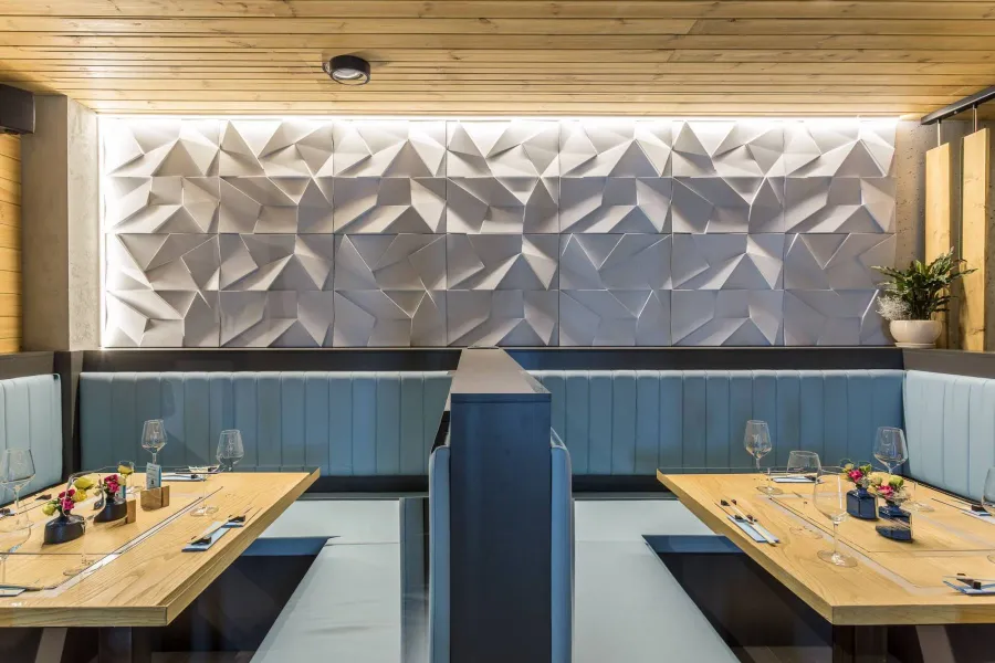 obrazek 1 60x60 cm VT - PB06 (S51 szary ciemny - mysi) ORIGAMI - panel dekor 3D beton architektoniczny B
