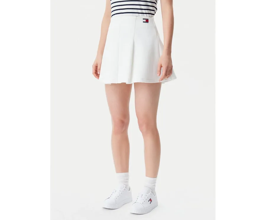 obrazek 1 Tommy Jeans Spódnica mini Badge DW0DW20268 Écru Regular Fit