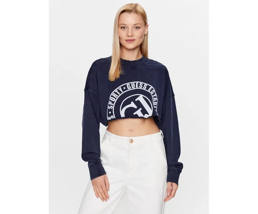 obrazek 1 Guess Bluza Washed V3YQ13 K68I0 Granatowy Regular Fit