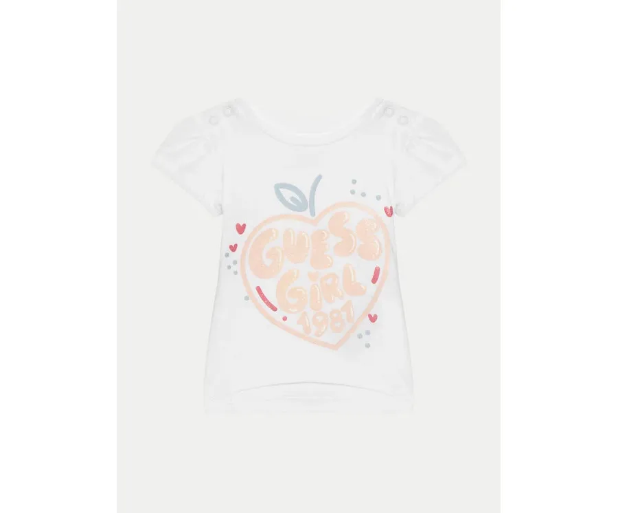 obrazek 1 Guess T-Shirt A5GI01 K6YW4 Biały Regular Fit