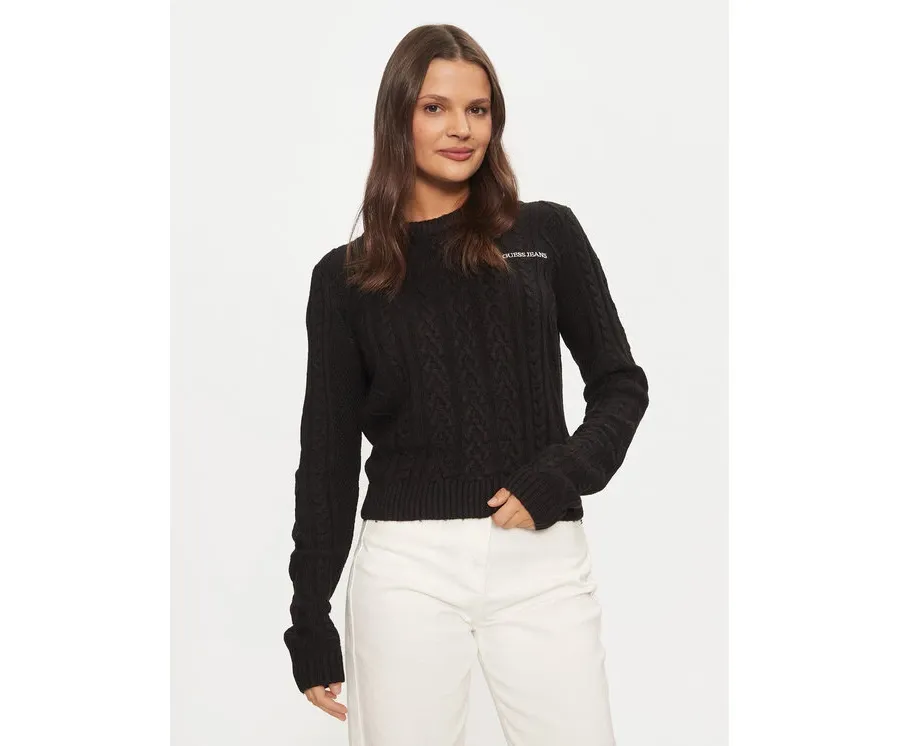 obrazek 1 Guess Jeans Sweter W4BR13 Z3HN2 Czarny Regular Fit