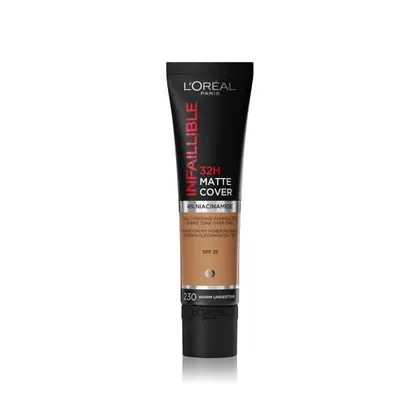 Zdjęcie L'Oréal Paris Infaillible 32H Matte Cover Podkład kremowy 30 ml Nr. 230 - Warm Undertone