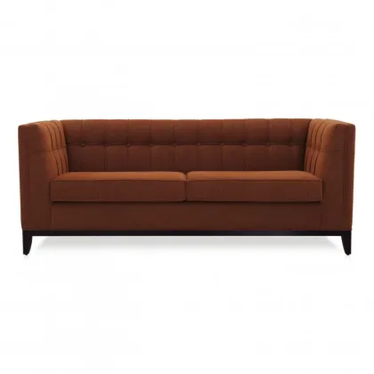 Zdjęcie Pomarańczowa wygodna sofa 3-osobowa o współczesnych liniach - Sevensedie