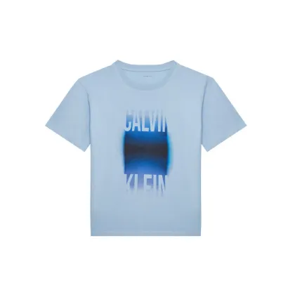 Zdjęcie Calvin Klein Jeans T-Shirt Gradient Graphic IB0IB02446 Błękitny Regular Fit