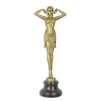 Picture Exclusive sculpture of a dancer made of polished bronze
