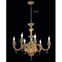 Zdjęcie Stylowy, klasyczny żyrandol 6 punktowy z różami Swarovskiego - Valle d'oro Patchi