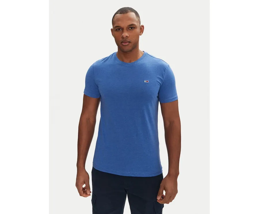 obrazek 1 Tommy Jeans T-Shirt Jaspe DM0DM20363 Niebieski Slim Fit