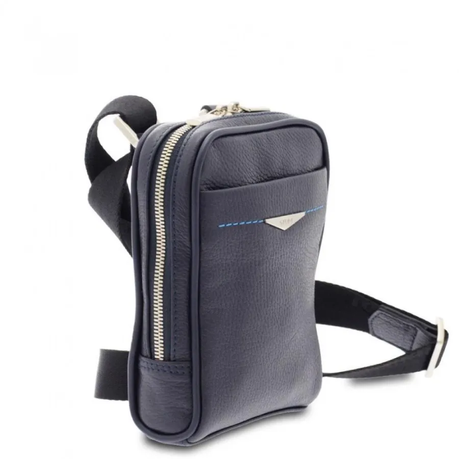 obrazek 3 Granatowa męska torba ze skóry - Giudi