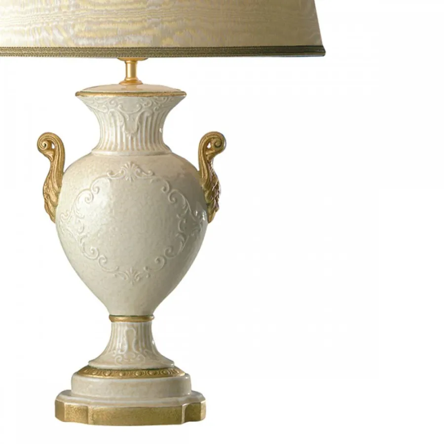 obrazek 2 Lampa stołowa z glazurowanej ceramiki h.36x22x14 cm