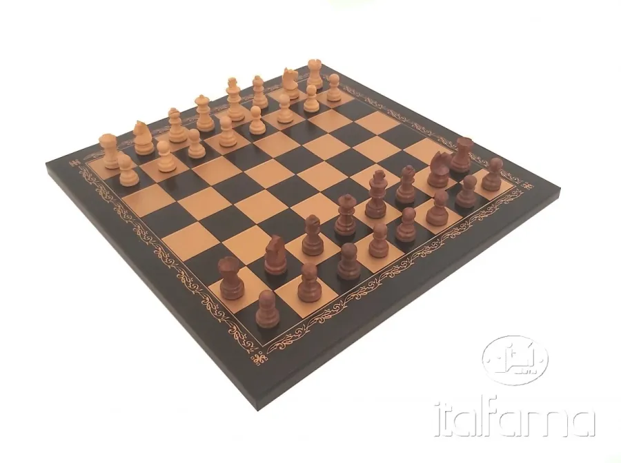 obrazek 1 Klasyczny drewniany zestaw do gry w szachy N°019 - Italfama