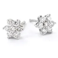 Picture Stylish star earrings made of gold and diamonds