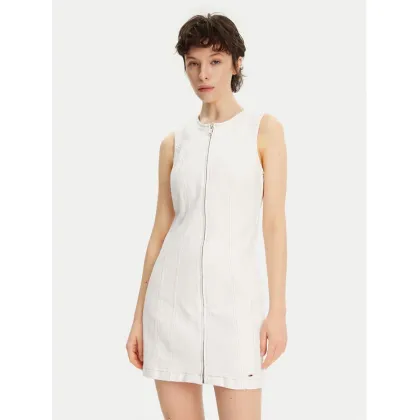 Zdjęcie Tommy Jeans Sukienka jeansowa DW0DW20420 Écru Slim Fit