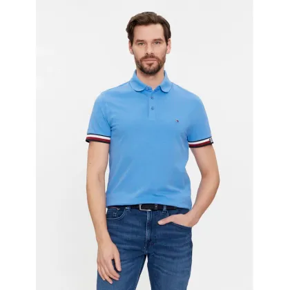 Zdjęcie Tommy Hilfiger Polo Monotype Flag MW0MW33585 Niebieski Slim Fit