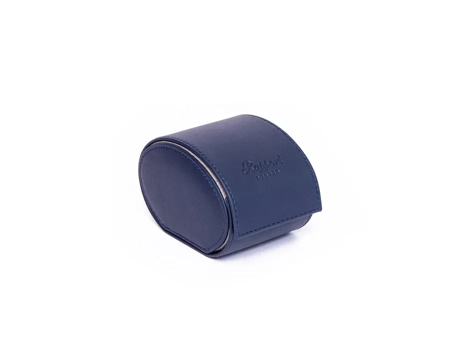 obrazek 6 Granatowe etui skórzane na trzy zegarki