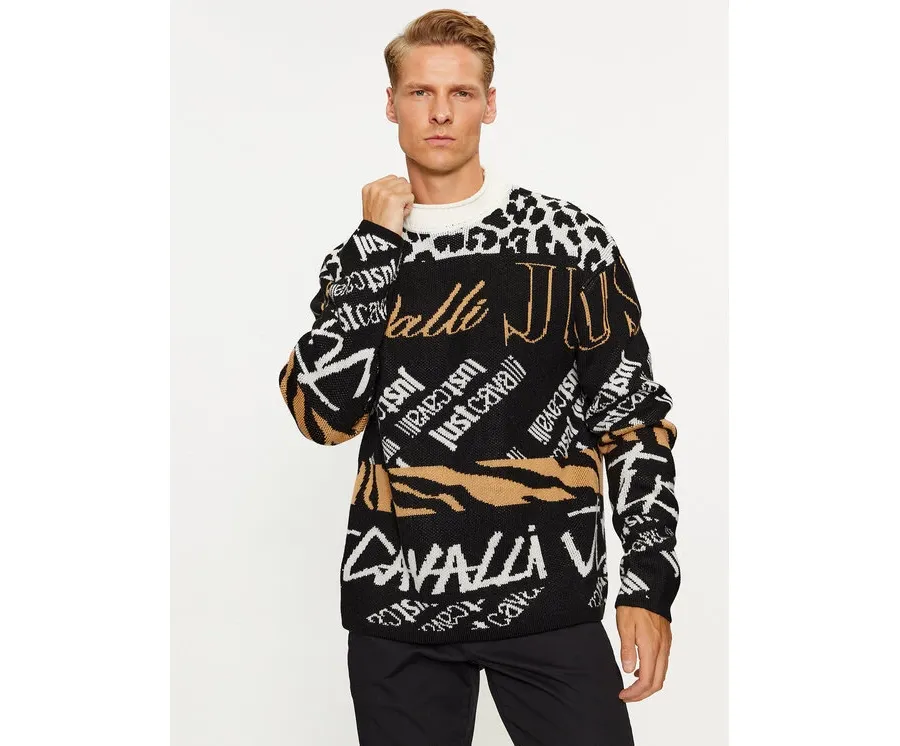obrazek 1 Just Cavalli Sweter 75OAFM08 Kolorowy Regular Fit