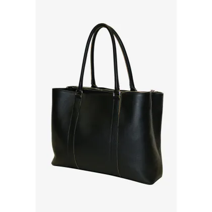 Zdjęcie Skórzana torebka typu shopper w kolorze czarnym - Terrida