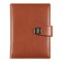 Picture An exquisite planner with a calendar made of natural leather