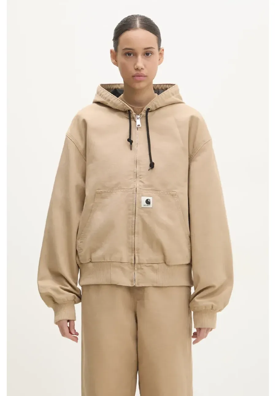 obrazek 1 Carhartt WIP kurtka jeansowa OG Active Jacket damska kolor brązowy przejściowa oversize I034321.700