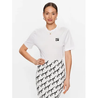 Zdjęcie Hugo T-Shirt Dashire_4 50489198 Biały Regular Fit HUGO