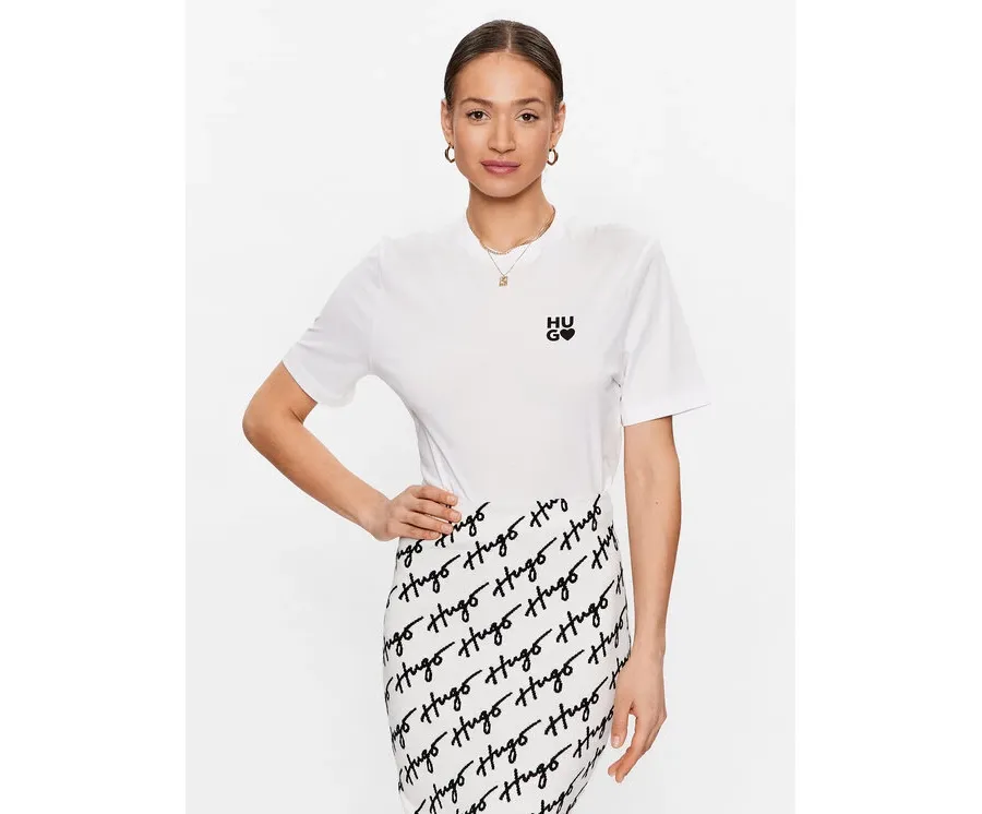 obrazek 1 Hugo T-Shirt Dashire_4 50489198 Biały Regular Fit HUGO